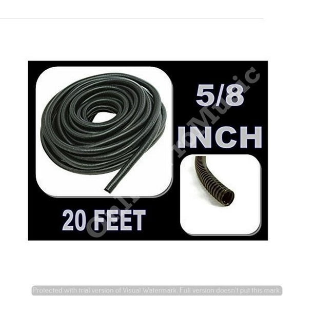 Noir 20' pieds 1" Split Loom Tubing Wire Conduit Tuyau Housse Auto Home Marine